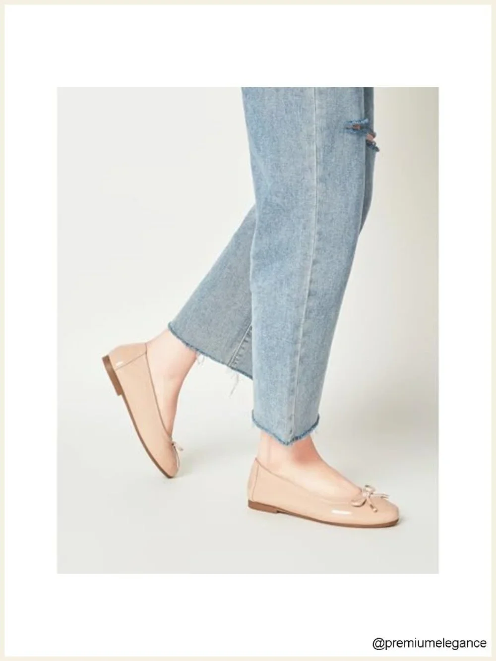 Women's Bow Flats Round Toe Slip On Faux Leather Dress Shoes